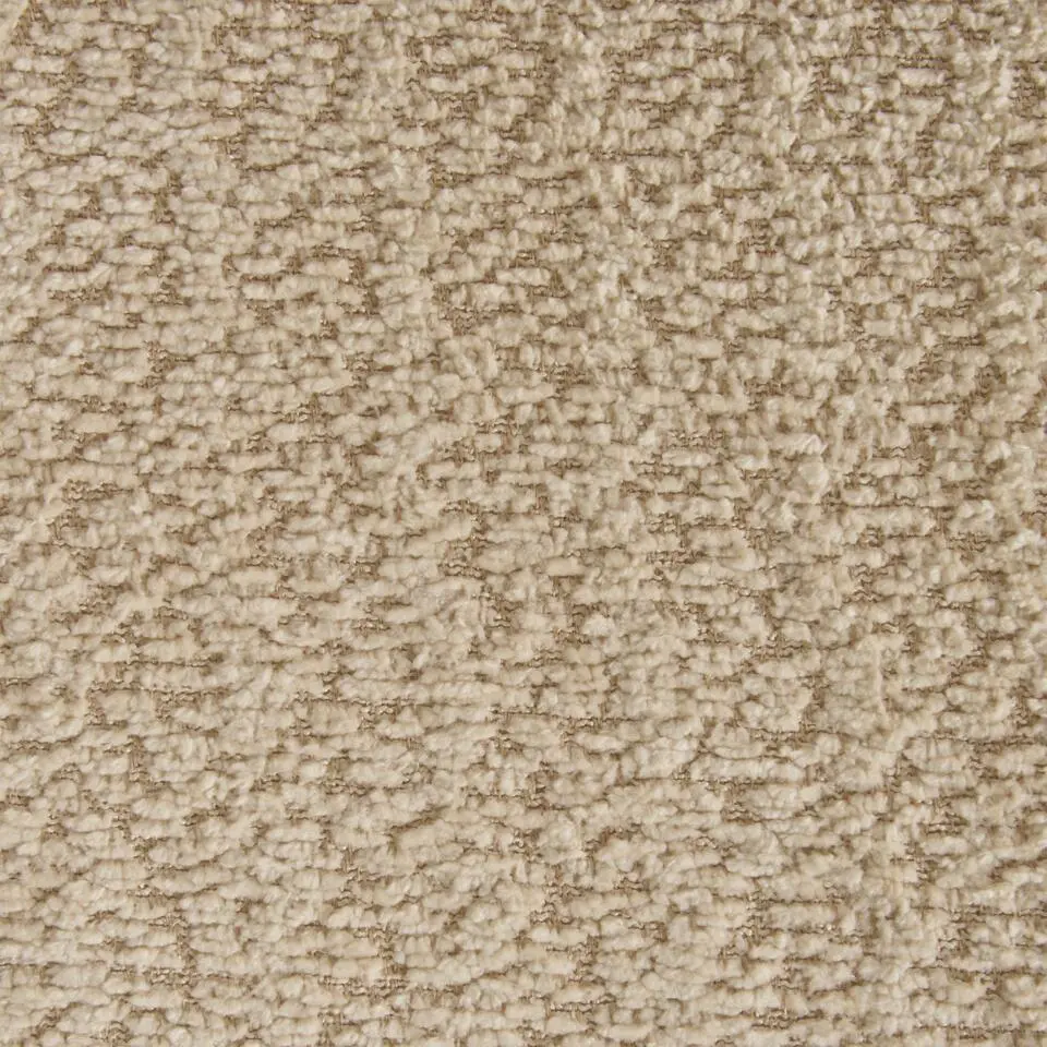 YUBA - Eetkamerstoel set van 2 - Donkerhout/Beige - Bouclé