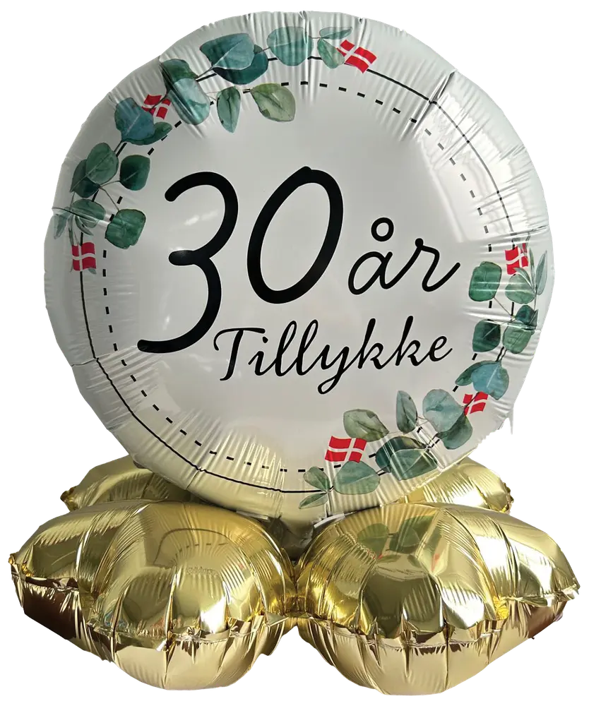 Folieballon på fod Ø35 - 30 år