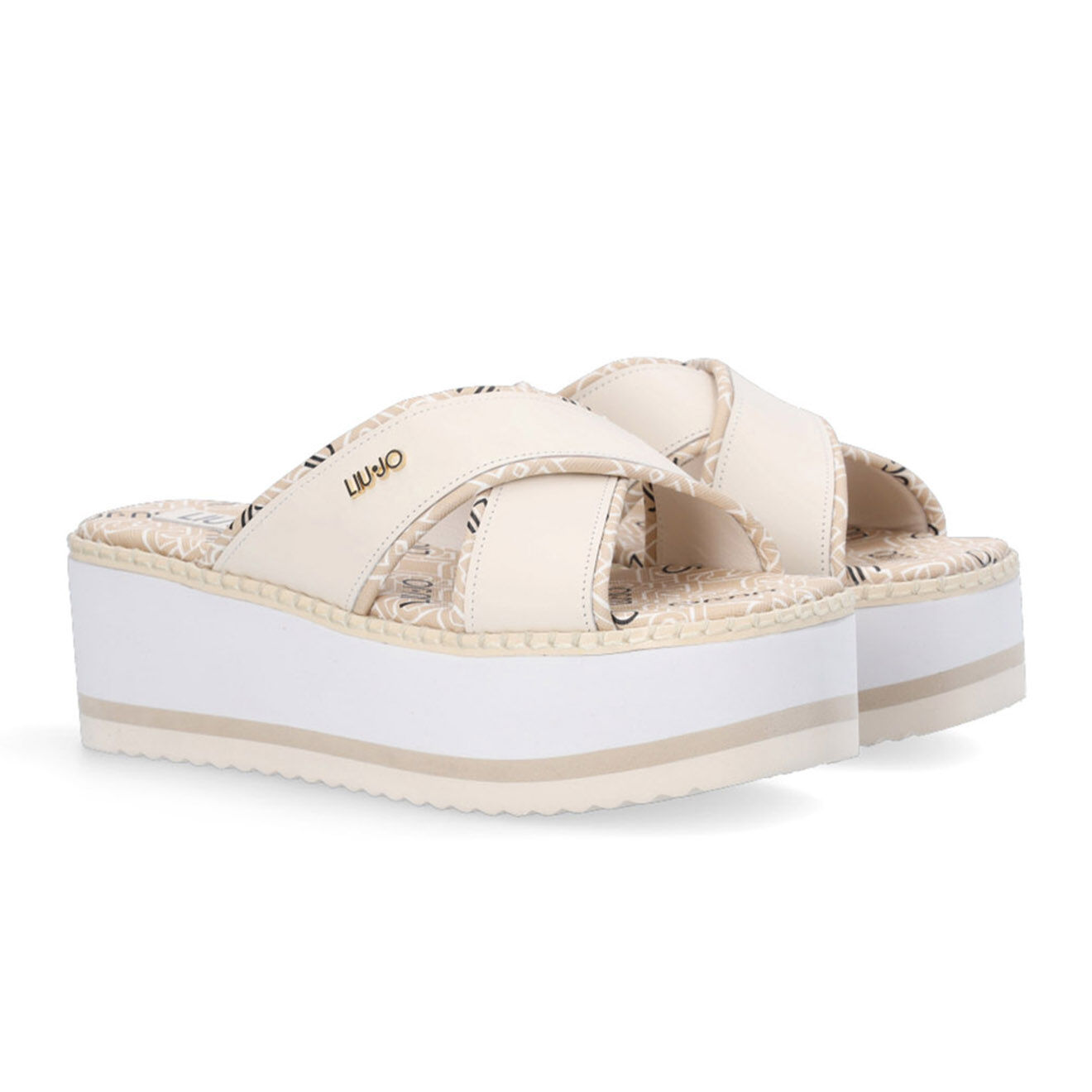 Liu-Jo Mules en Cuir Melia beiges