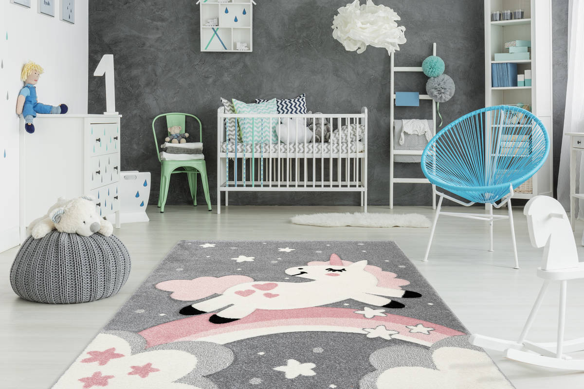 Kinderteppich MITCHELL - rosa - 80x150 cm