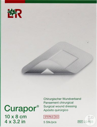 Curapor Pansement Chirurgical Stérile 10x8cm 5 Pièces (32903)