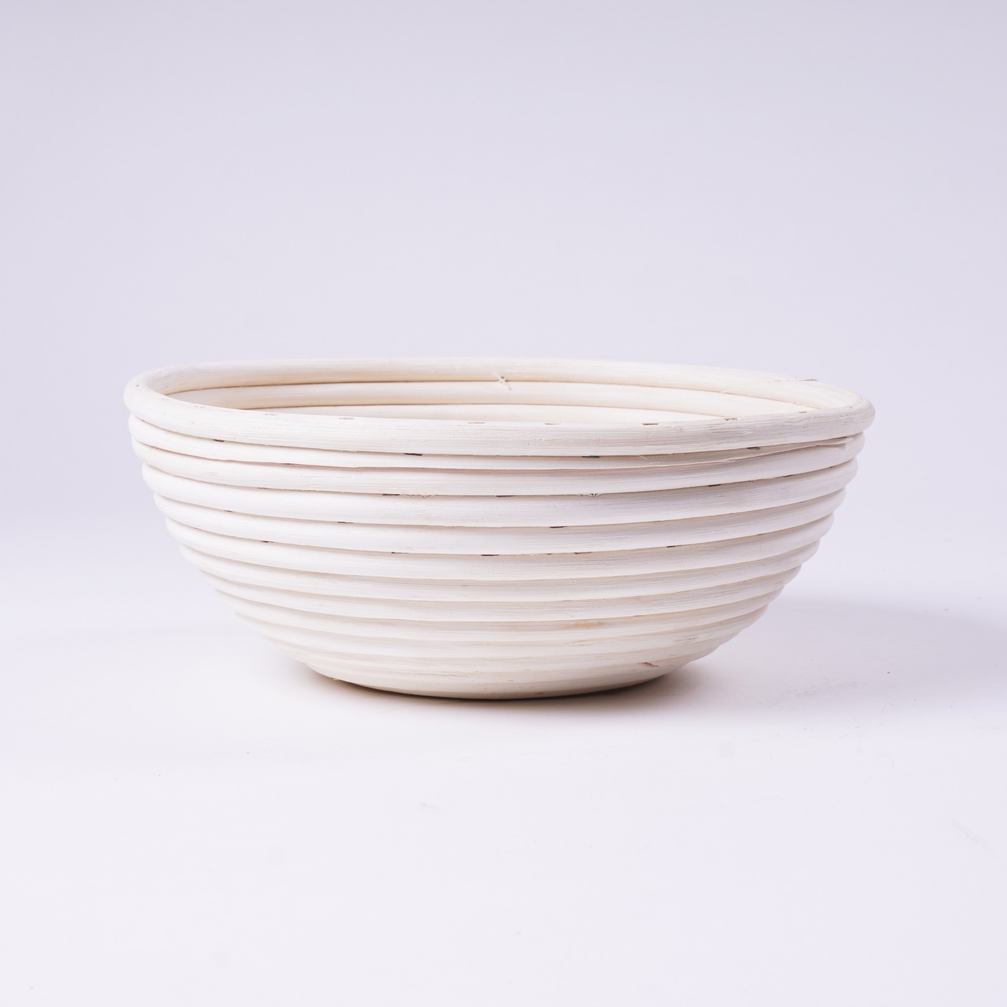Rattankorb, natur, Größe L, Ø 26,5 cm, H 9,5 cm von fischer's lagerhaus