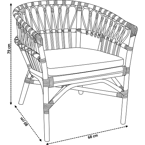 Harvey loungestol - rattan