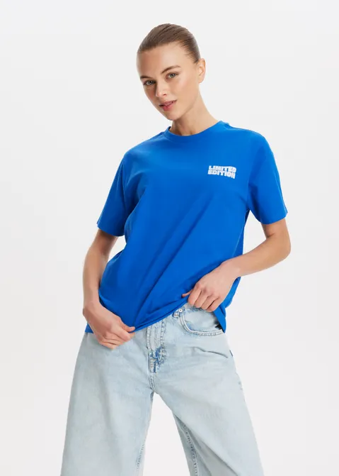 T-shirt met print limited edition blauw (BLW.K)