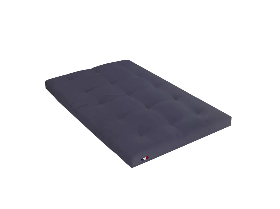 Matelas futon anthracite en coton 160x200