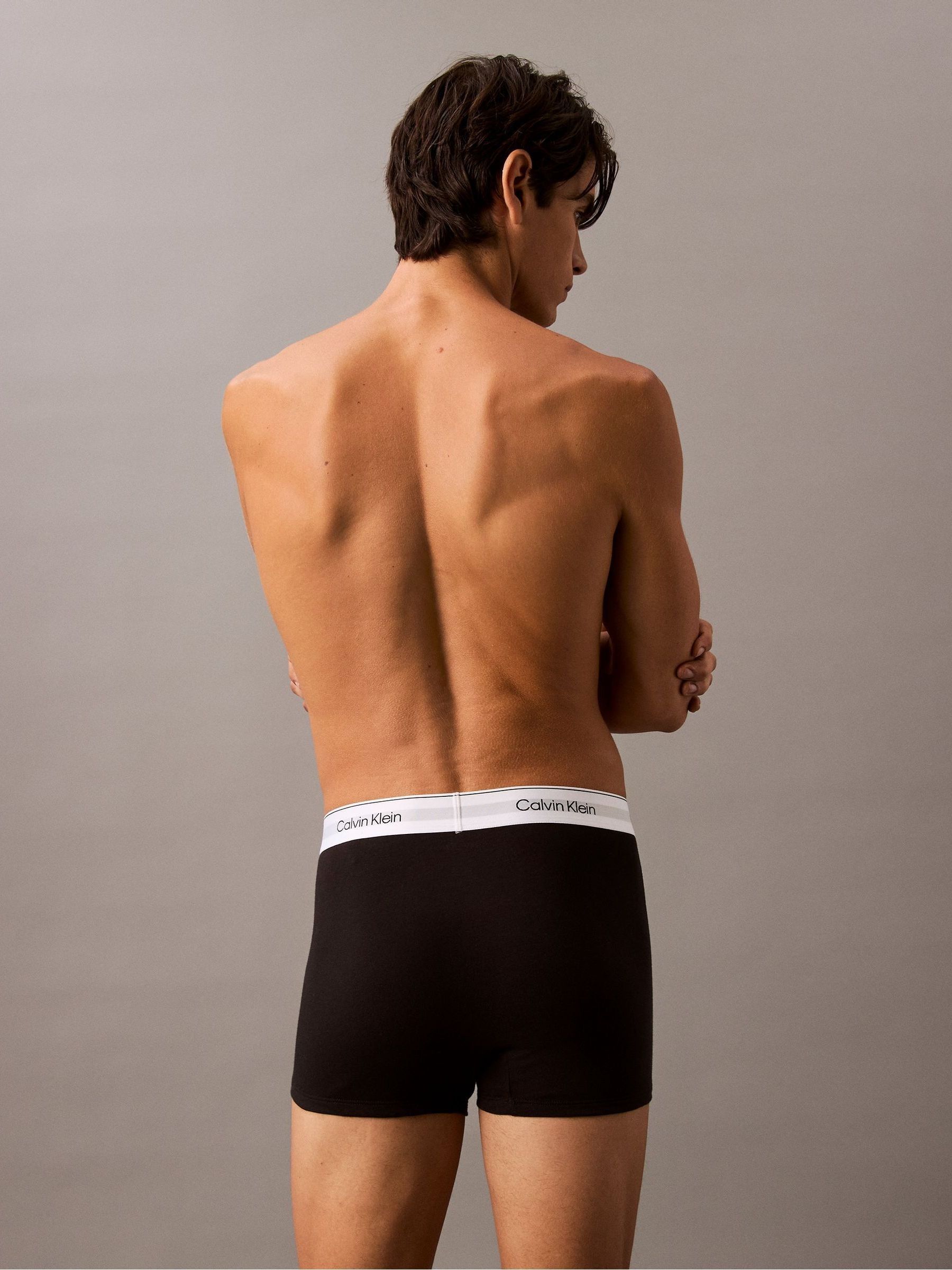 Zwart - Calvin Klein Icon Cotton Stretch 3 Pack Boxer Trunks