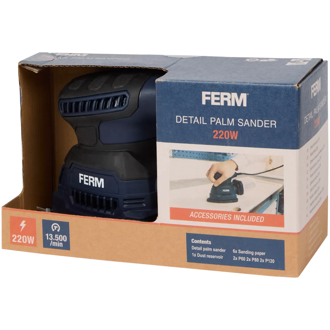 FERM handpalm schuurmachine 220 watt