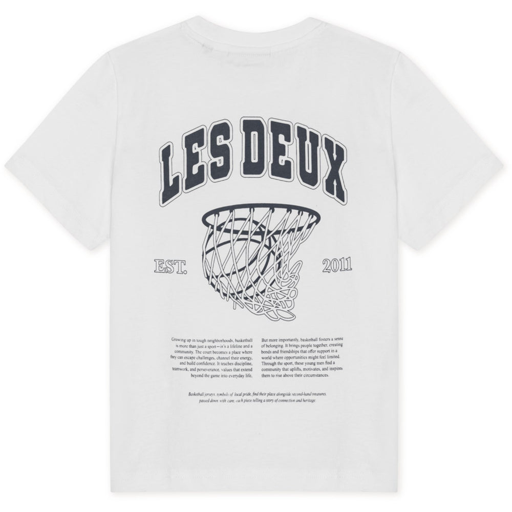 Køb Les Deux Kids White Hoop T-Shirt