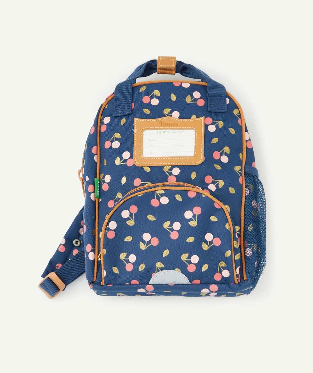 TANN'SLE SAC À DOS ALEXA BLEU IMPRIMÉ CERISES