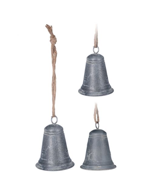 Homestyle Bel Met Jute Hanger - Ornamenten - 11x11x14 cm