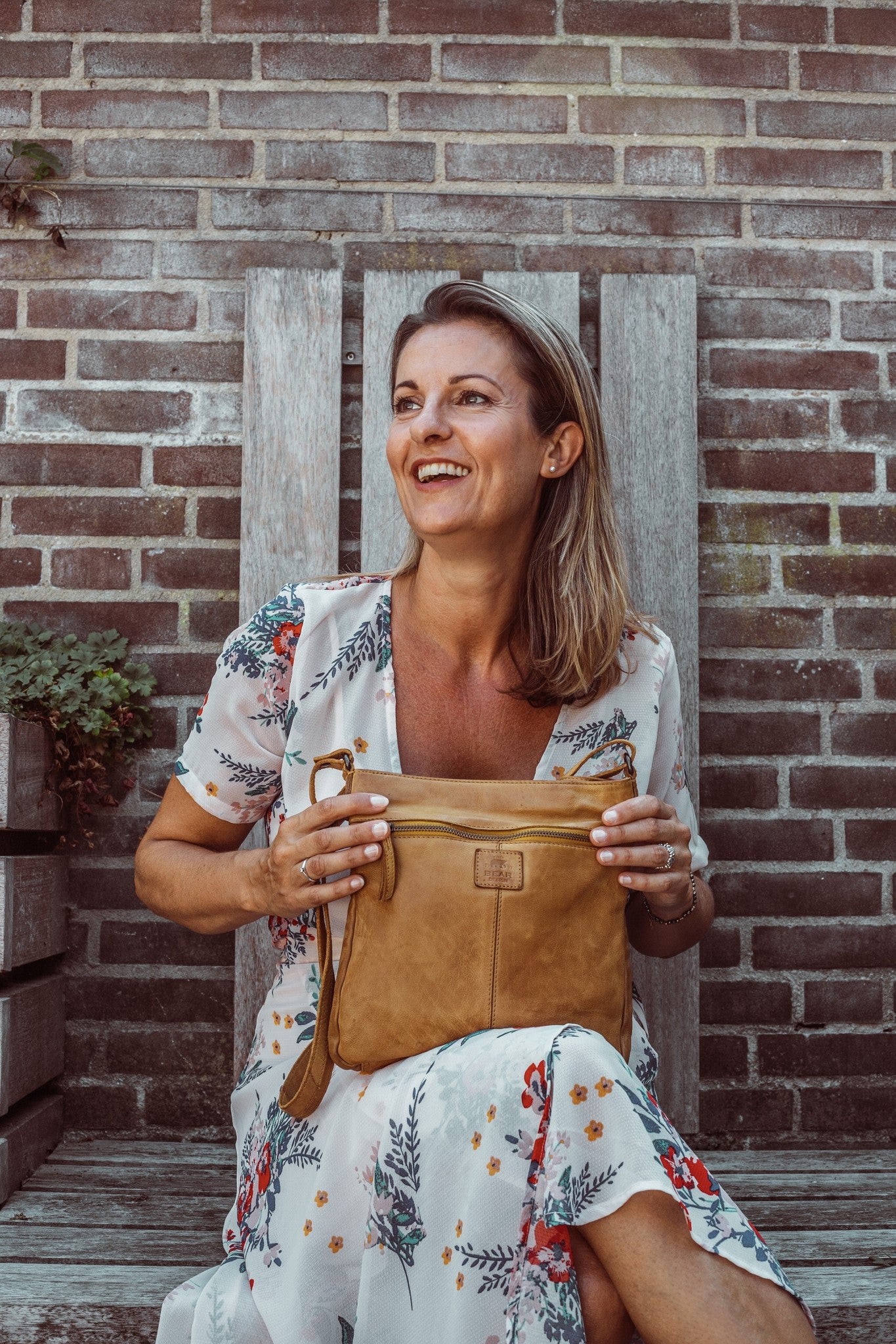Schoudertasje 'Marion' geel Geel