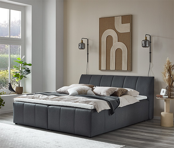 Boxspringbett 180 x 200 cm inkl. Topper, groß