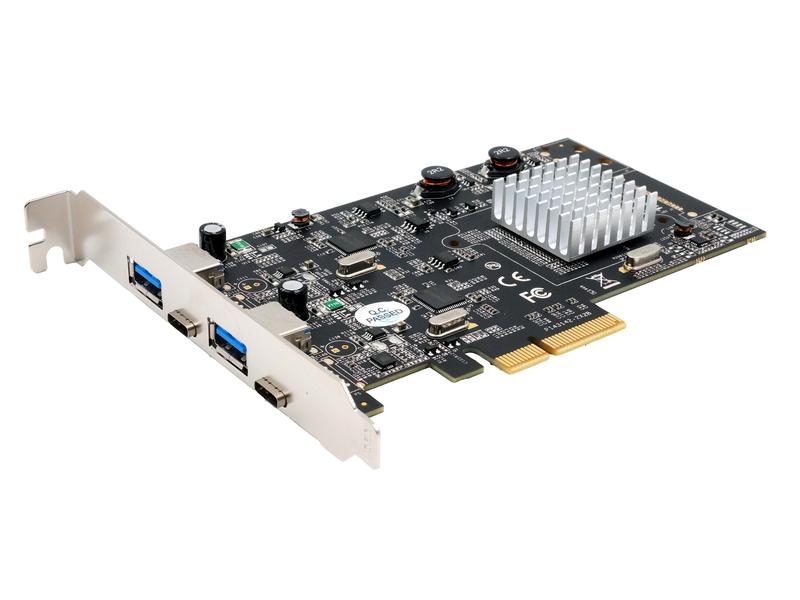 Exsys PCI-Express-Karte EX-12005 PCIe-Schnittstellenerweiterung mit USB-A- und USB-C-Anschluss