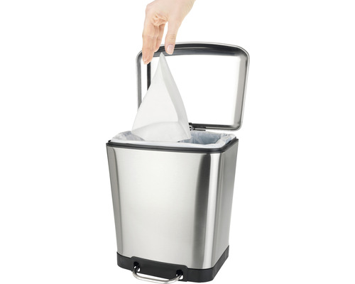 Wenko pedaalemmer Easy Close 6 l antraciet metallic
