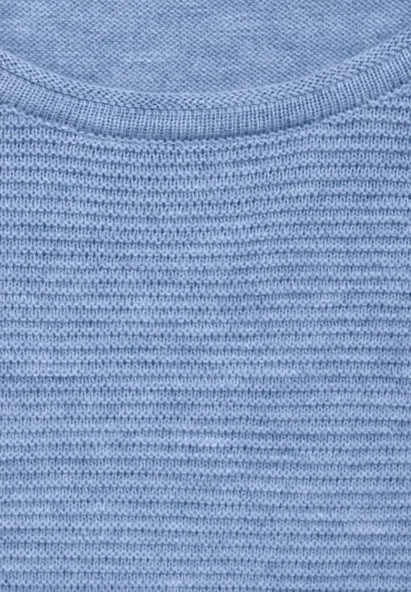 Struktur Pullover - heather real blue melange