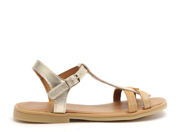Bellamy nu pieds enfant fillette tilou or