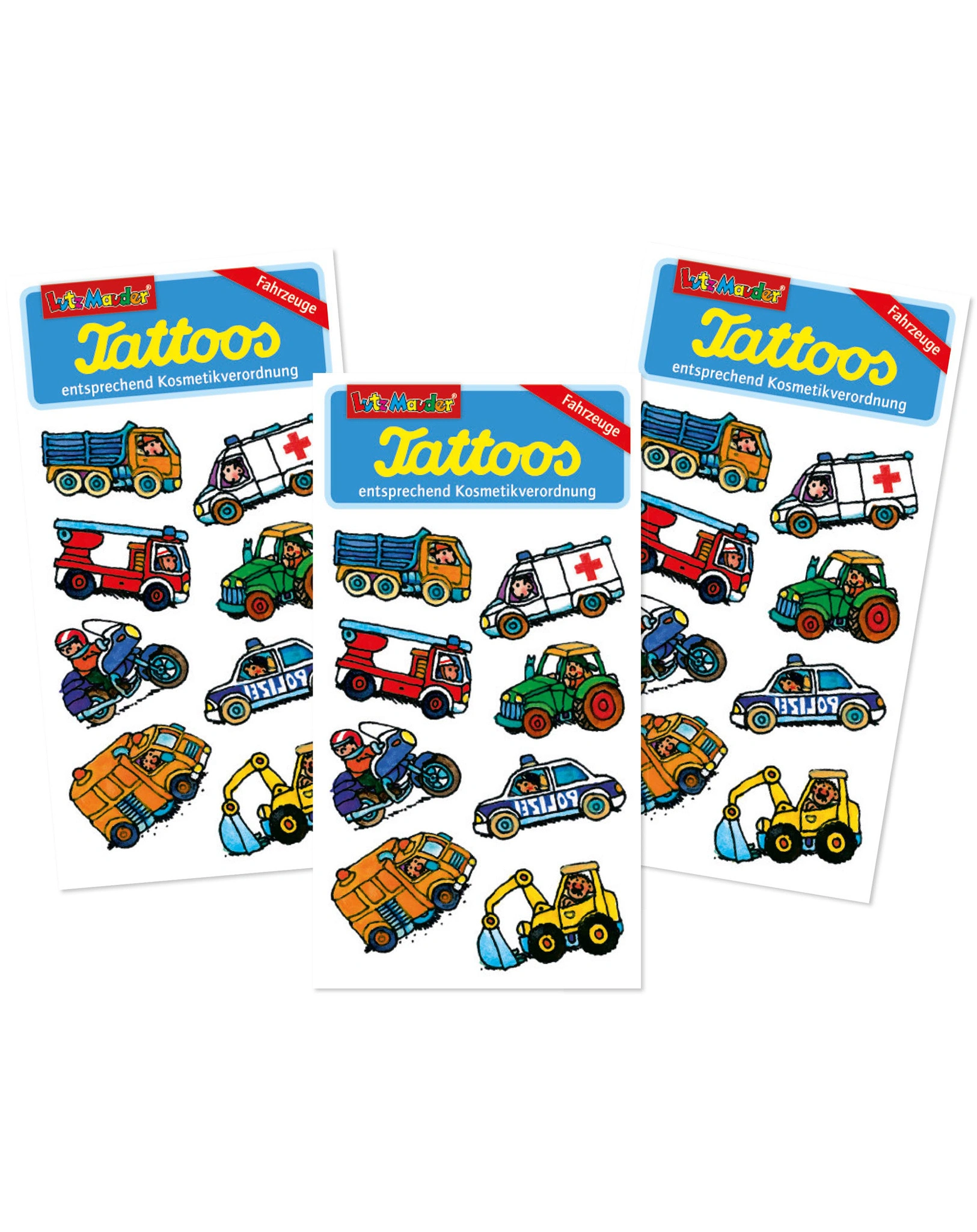 Tattooset FAHRZEUGE 3-teilig