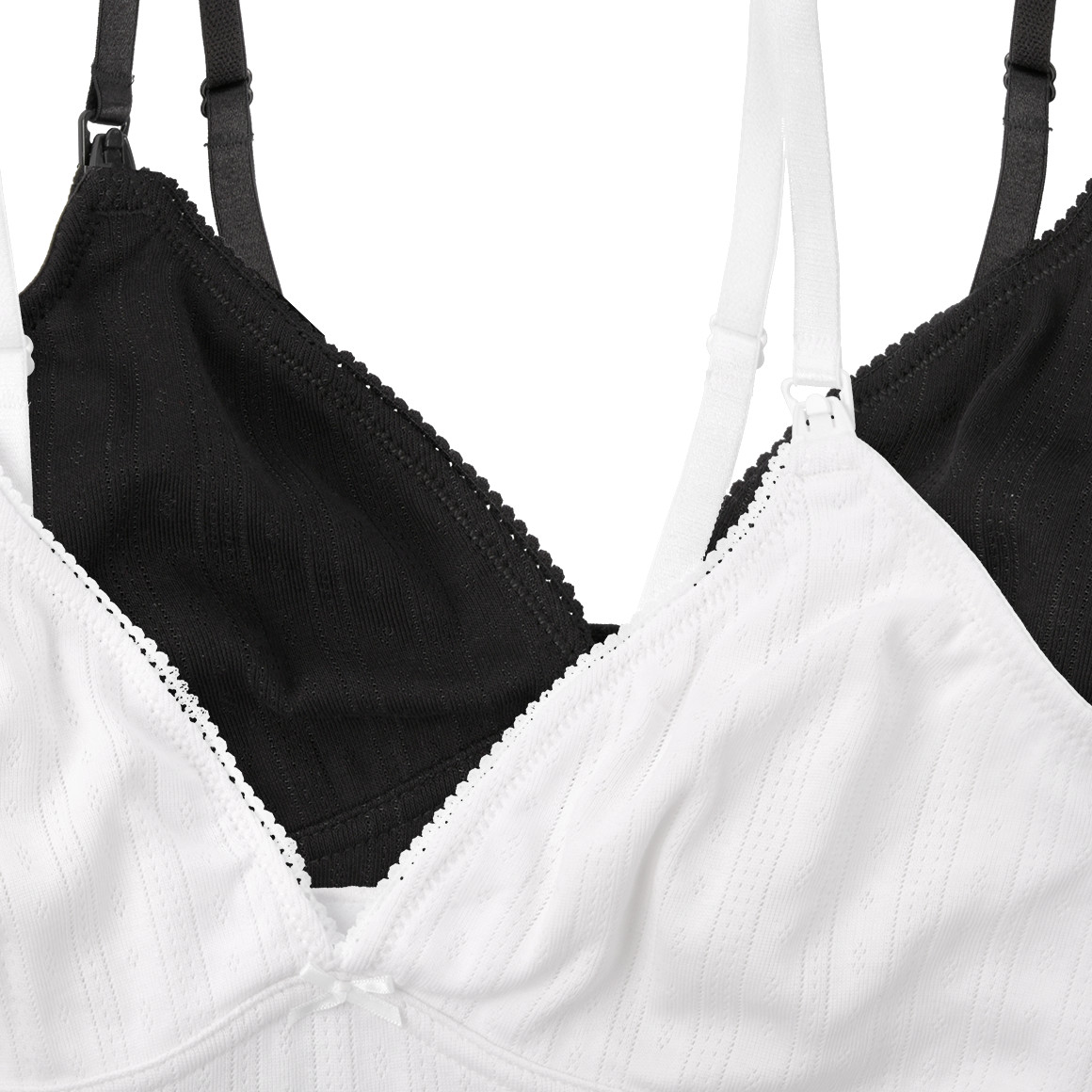 Gina Mama 2 Damen Still Bustiers im Set weiss / schwarz