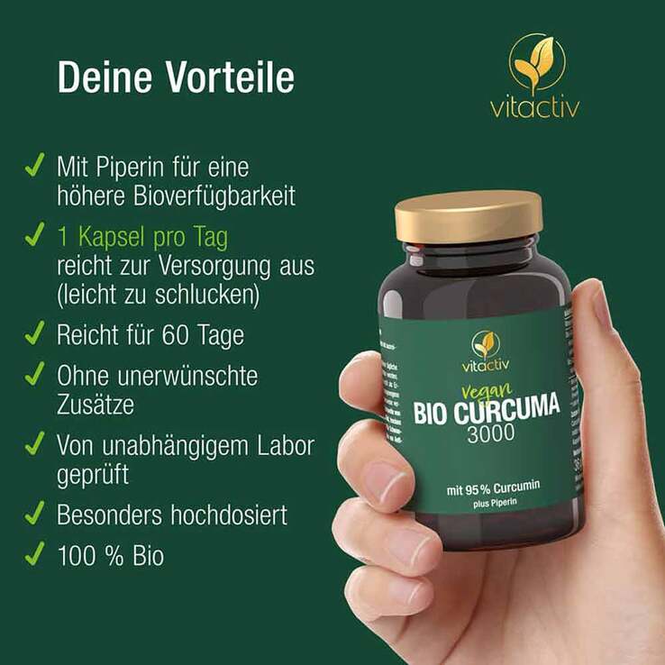 Curcuma 3000 Bio Kapseln, 60 St