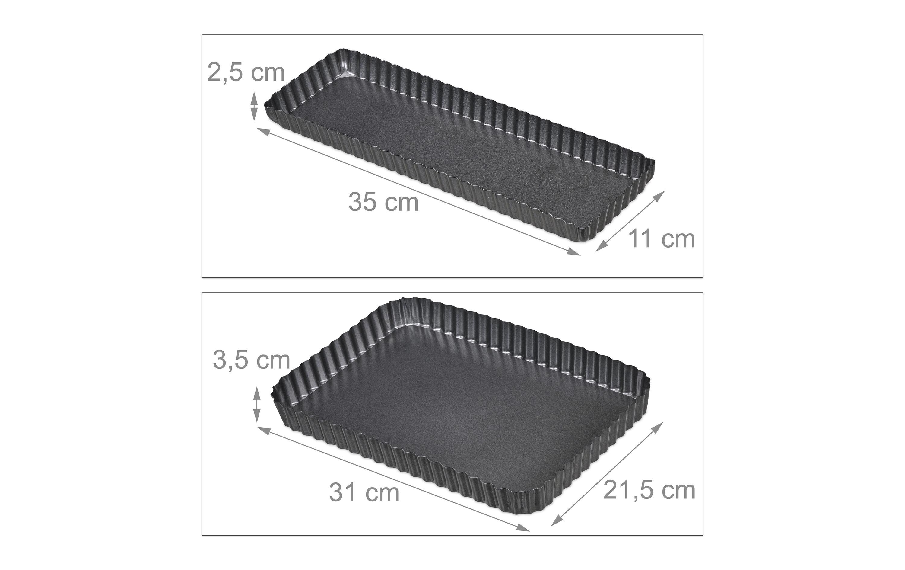 Tarte-Backform 2-teligAntihaft-Backformen mit Hebeboden