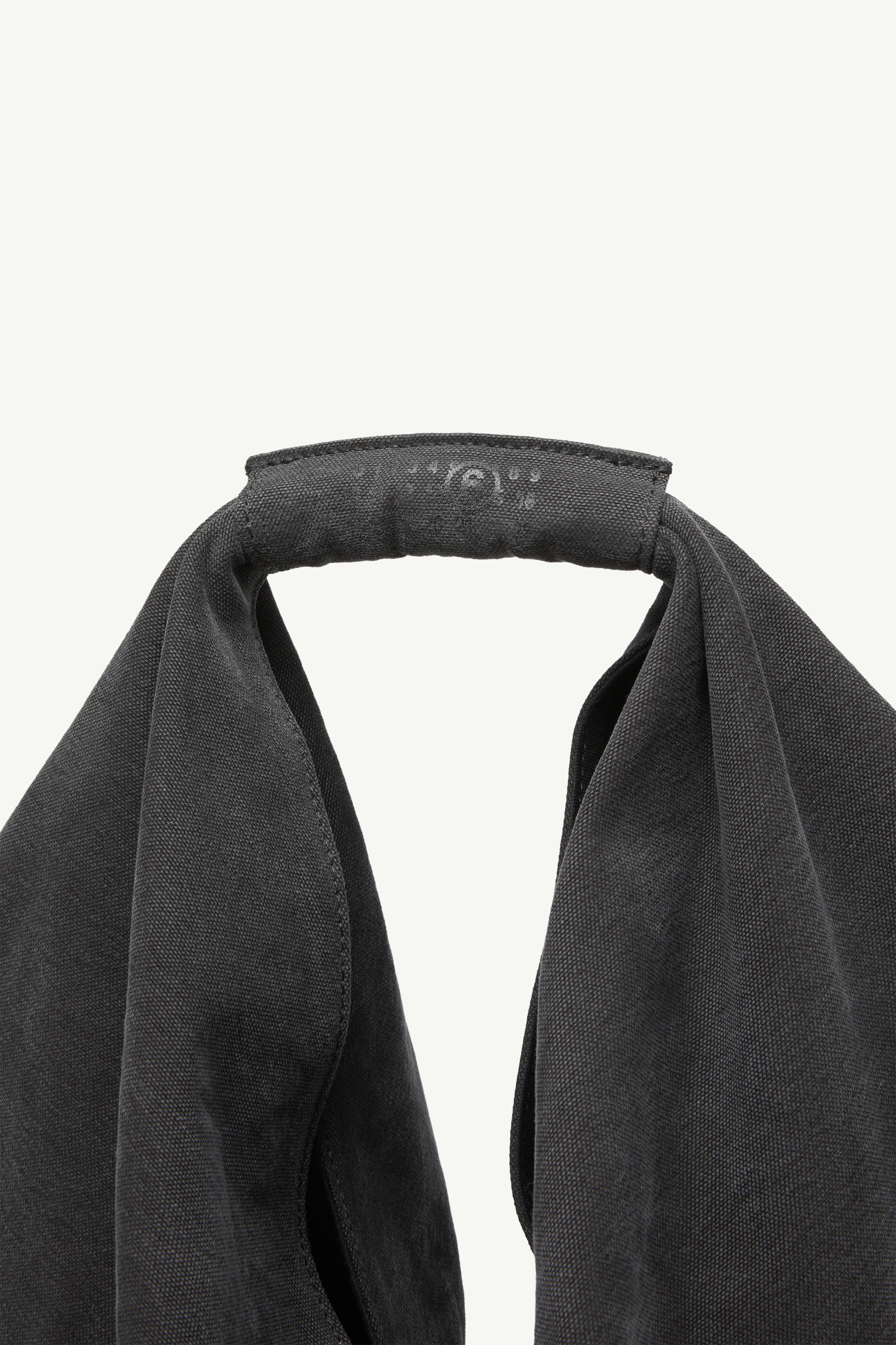 Black Suede Japanese Draped Bag Noir