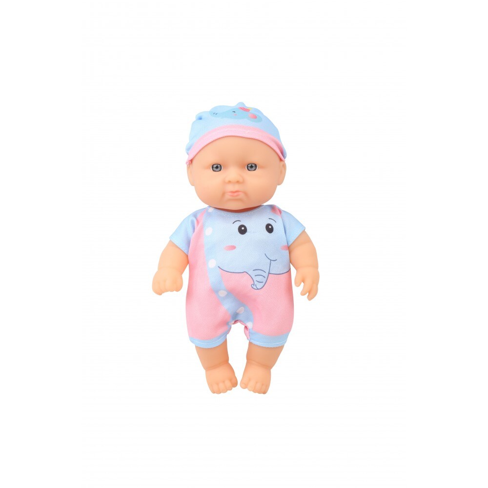 Moni Kinderpuppe 20 cm Babypuppe, Spielpuppe, Mütze, bewegliche Arme ab 3 Jahren rosa