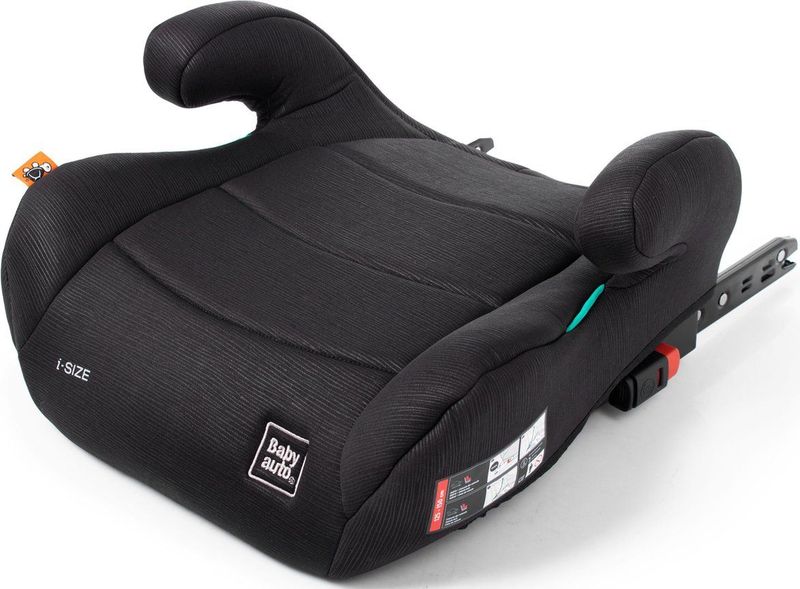 Babyauto Nauna | Stoelverhoger | Zitverhoger | Autozitje | Booster van 7 tot 12 Jaar | 22 tot 36 kg | Zwart