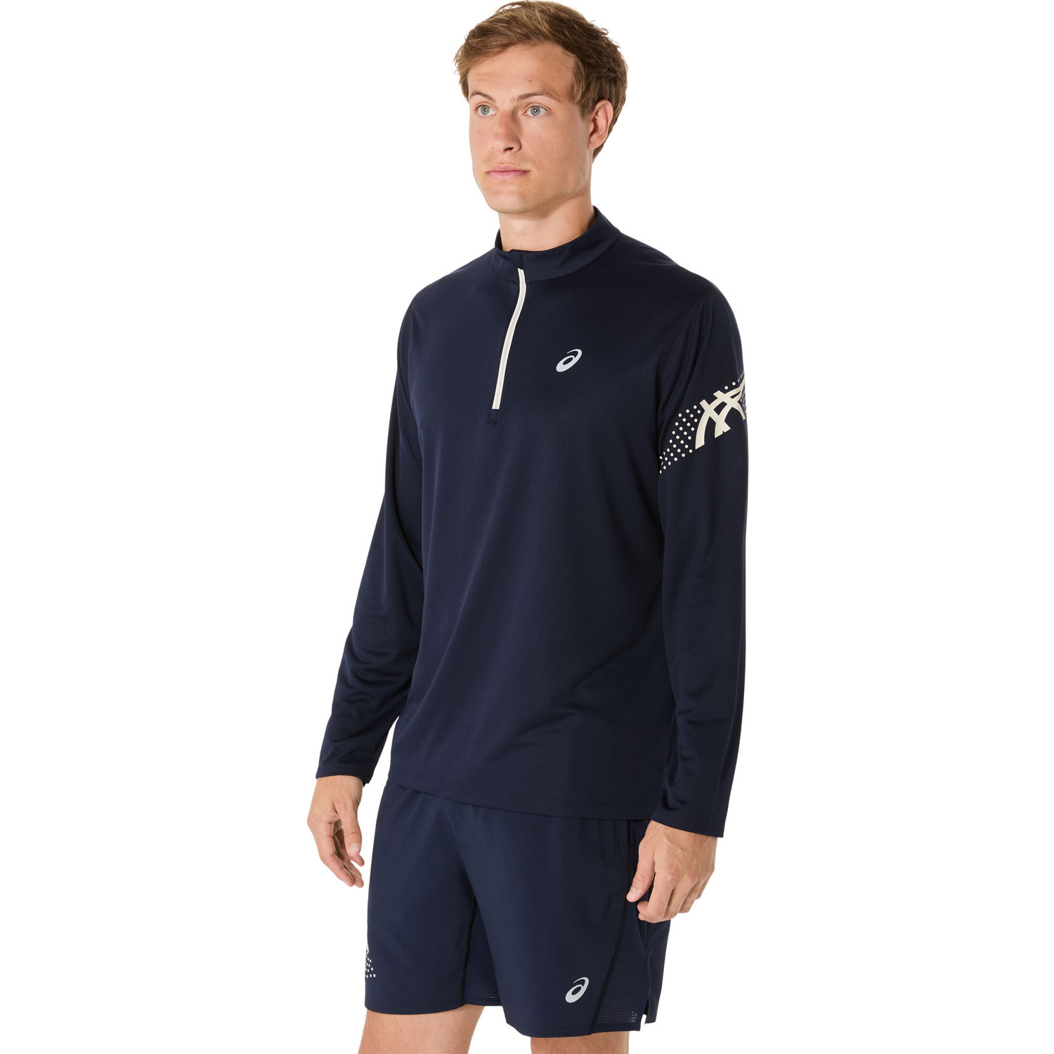 ASICS Icon Half-Zip Longsleeve T-shirt Heren