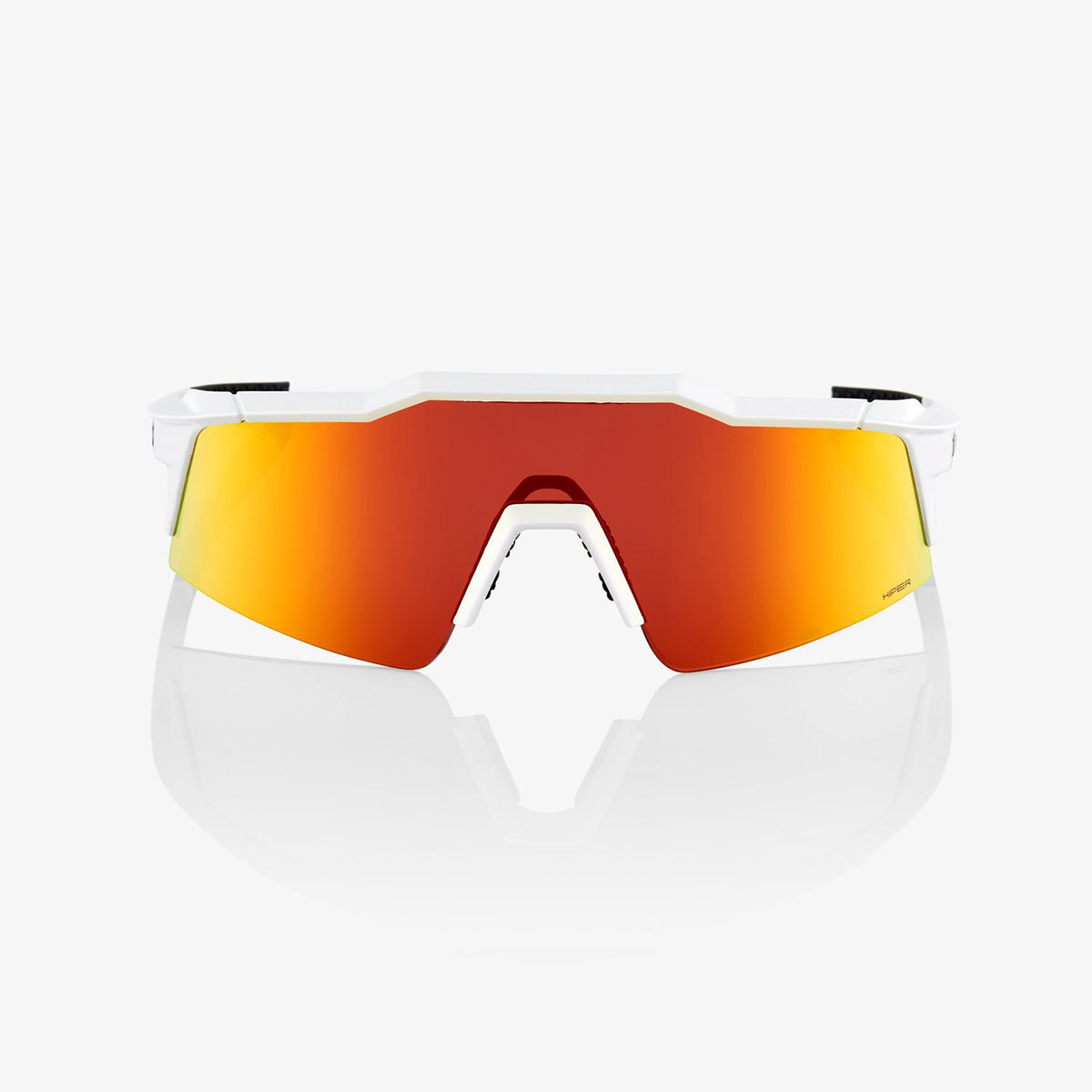 100% Speedcraft SL Sport Zonnebril Wit met HiPER Red Multilayer Mirror Lens