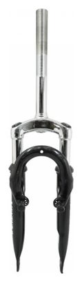 FOURCHE VTT 20   M-W A SUSPENSION DISQUE   V-BRAKE ACIER RESSORT-ELASTOMERE NOIR DEB. 50mm PIVOT (220-130MM) FILETE 1 -22 2 INTERIEUR