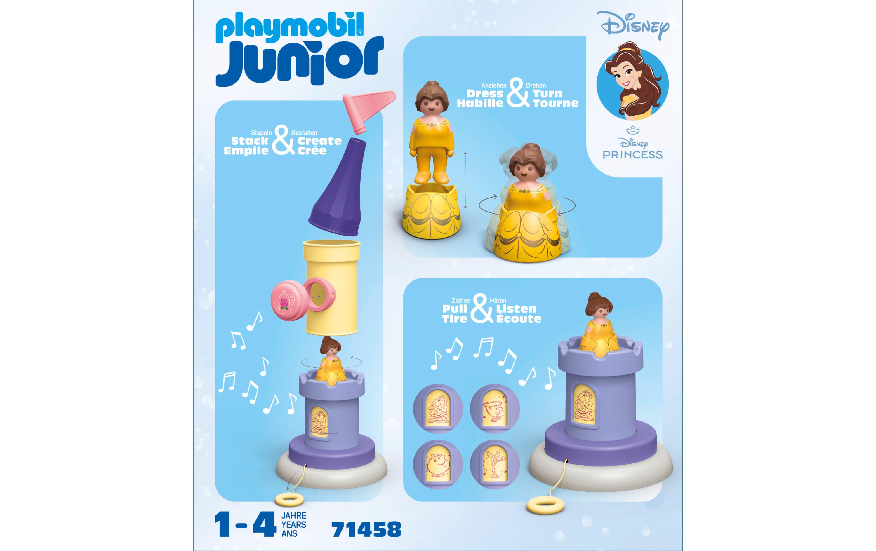 Junior & Disney: Belles Spielturm mit Melodie 71458Interaktives Stapelset, inspiriert von Disneys «Beauty and the Beast»