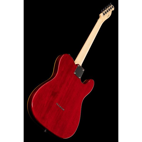 Harley Benton TE-90QM LH Trans Red