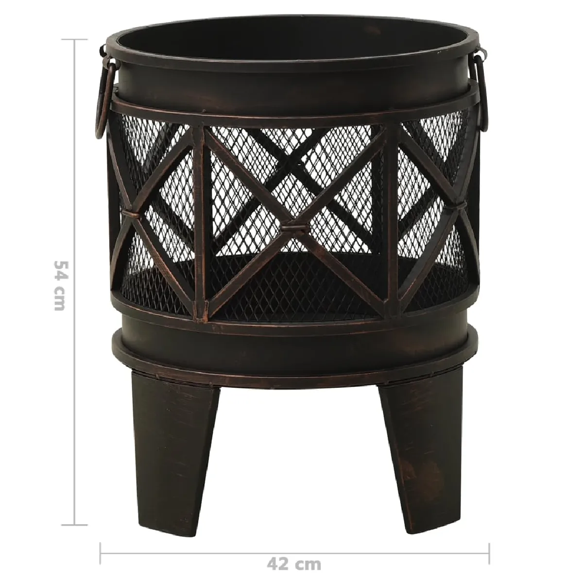 vidaXL Foyer rustique - F42x54 cm