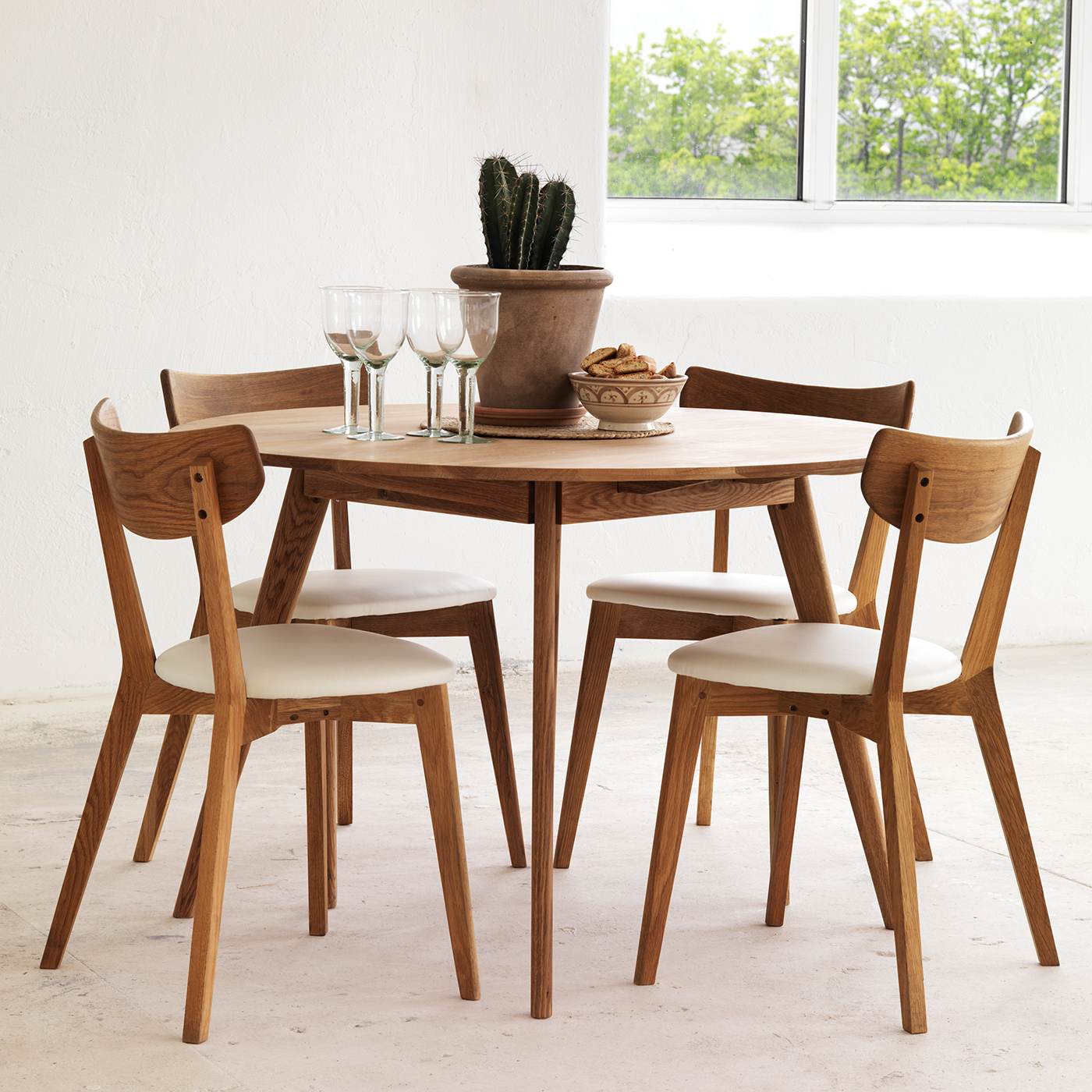 Eettafel Yumi Ø115 cm Naturel