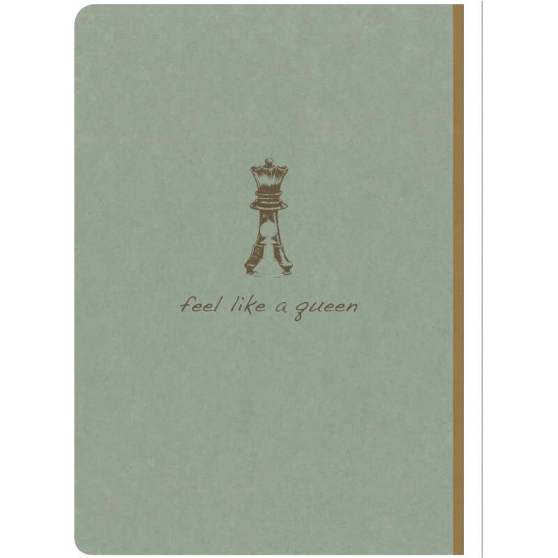 Flying Spirit carnet brochure cousue A5 192 pages ligné motifs assortis papier ivoire 90g - Vert de gris