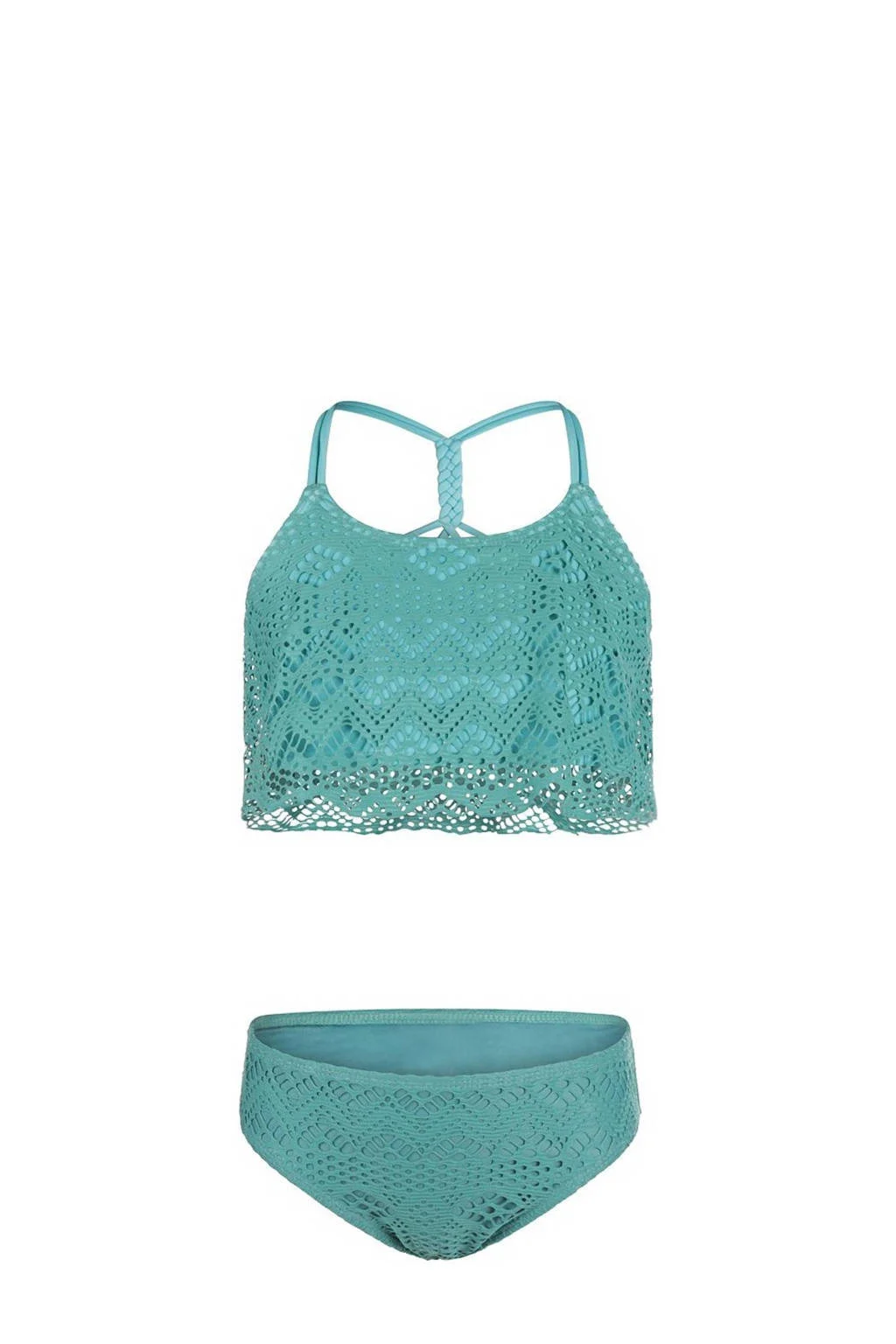 crop bikini groen
