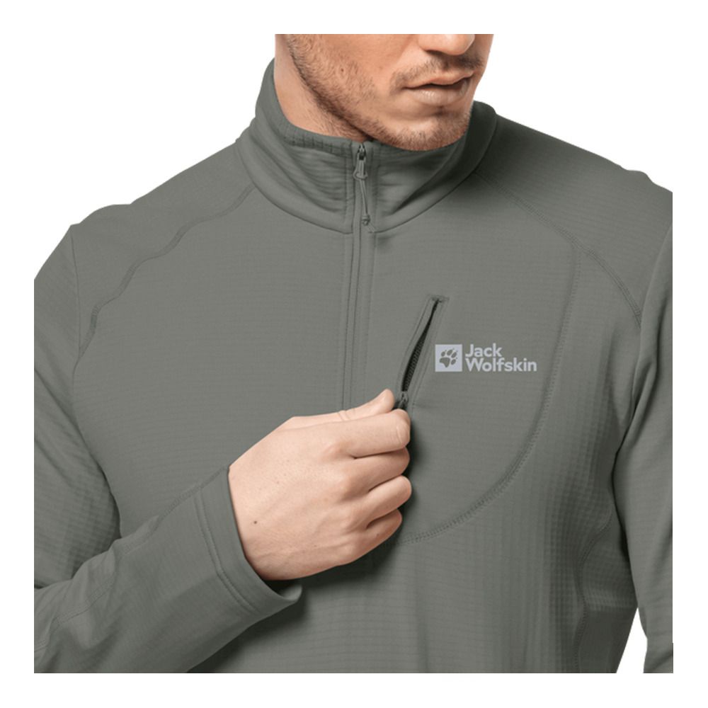 Jack Wolfskin KOLBENBERG HZ - Polaire Homme gecko green