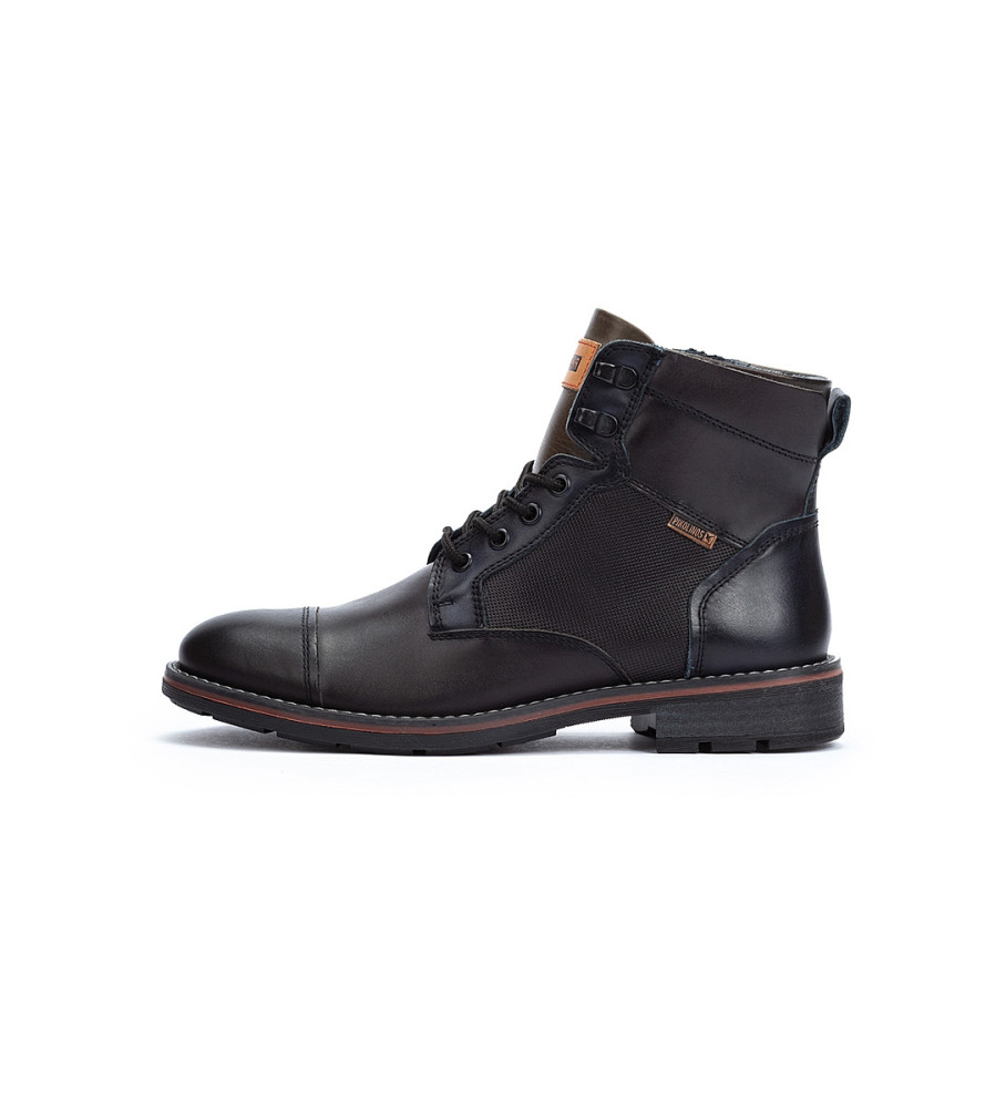 Botas de tornozelo Pikolinos York em couro preto