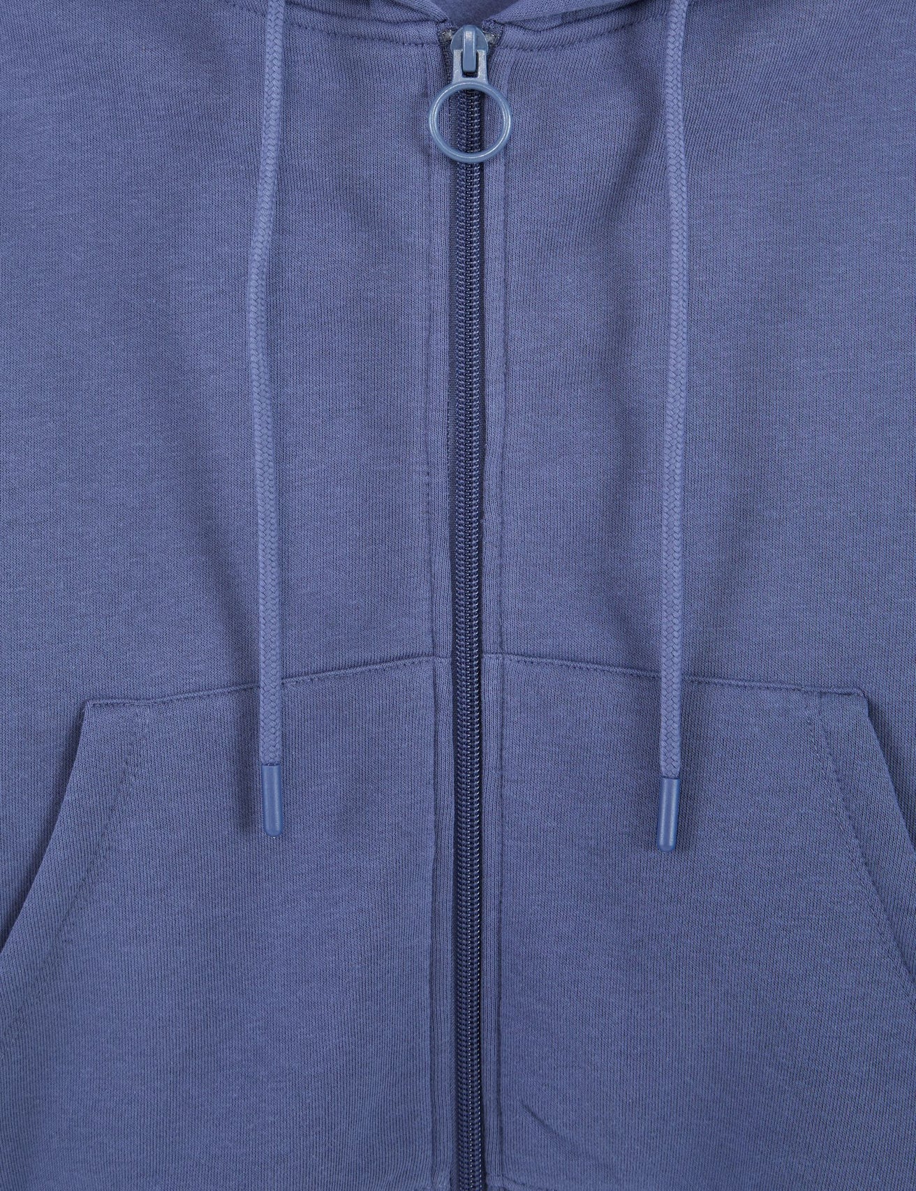 Sweat oversize zippé bleu ardoise