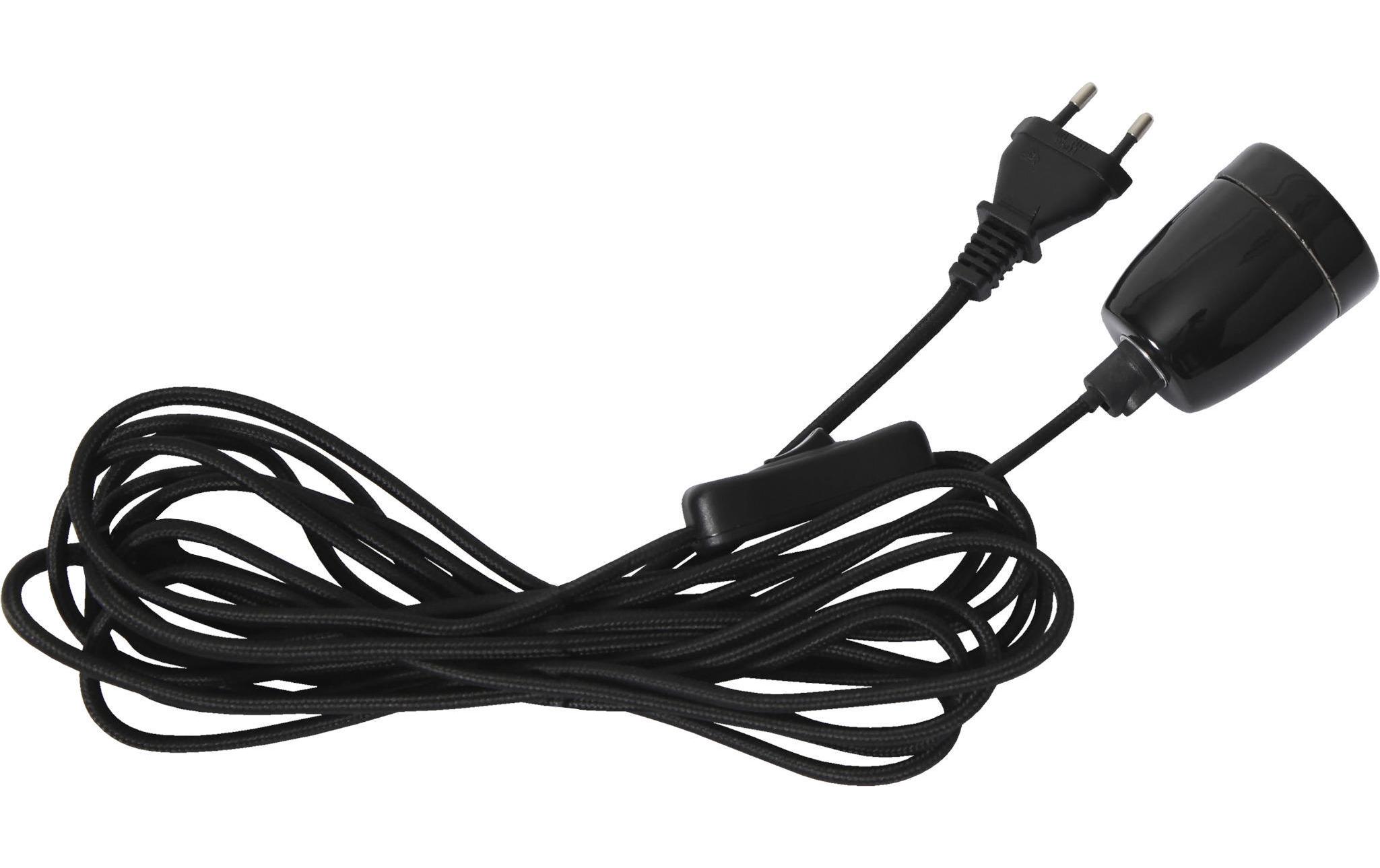 Pendelleuchte GLAZE SchwarzPendelleuchte mit Textilkabel, Schwarz