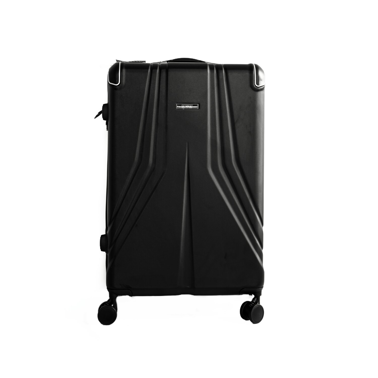 3 Tlg. Koffer-Set Schwarz mit 4 Rädern Hartschale mit Kantenschutz