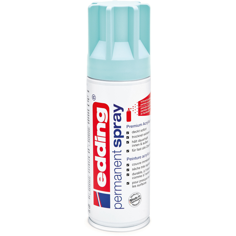 Edding Acrylfarbe Permanentspray, matt, 200 ml, pastellblau, 1 Stück