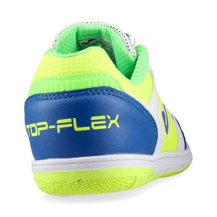Joma Top Flex IN - Blanc/Bleu/Jaune Enfant