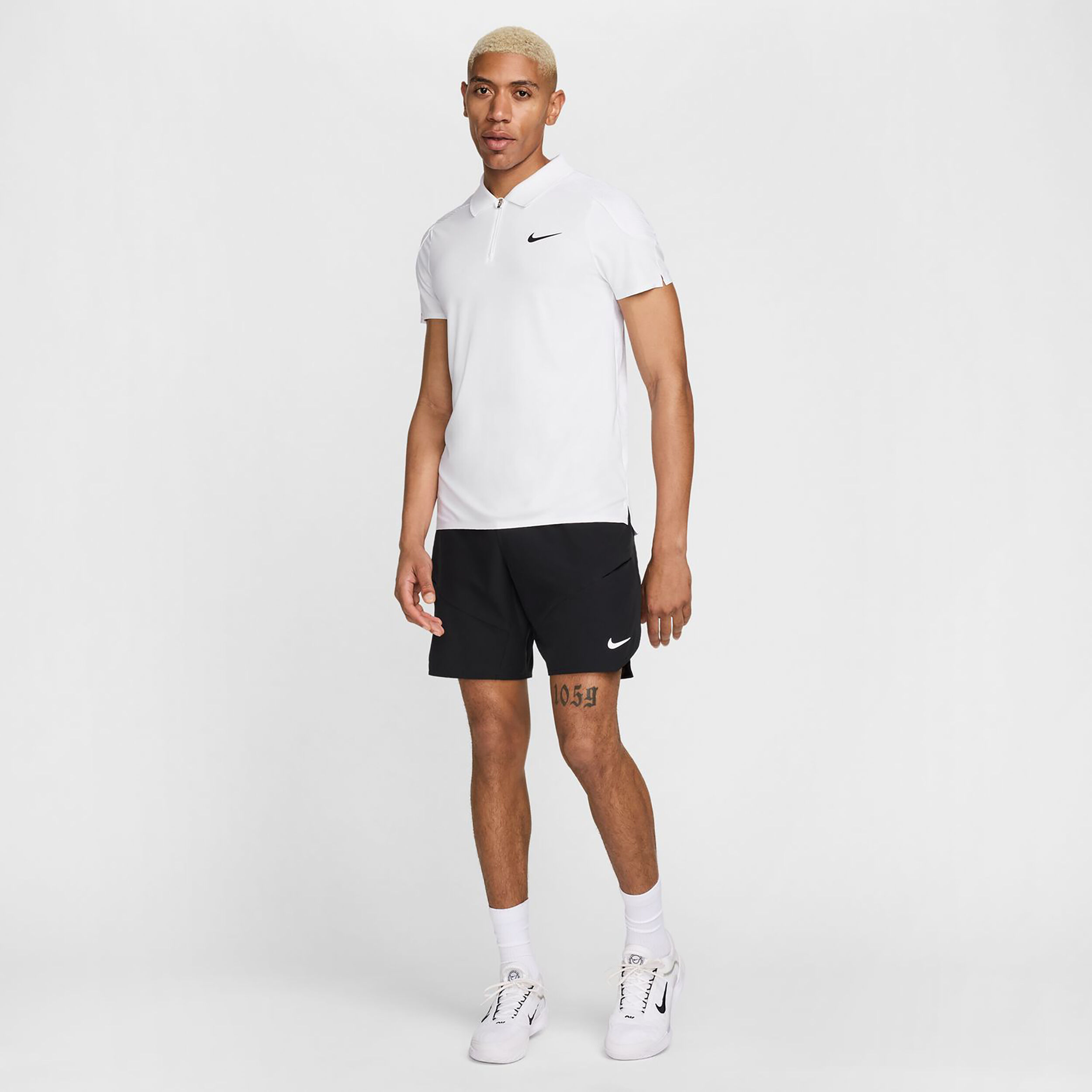 Nike Dri-Fit Court Advantage Polo Hommes - Blanc , Or