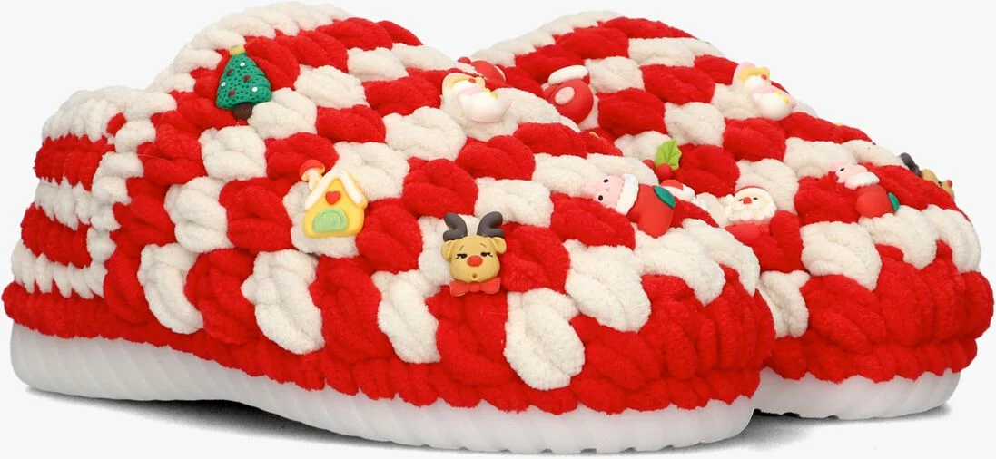 UZURII rode uzurii pantoffels chunky christmas