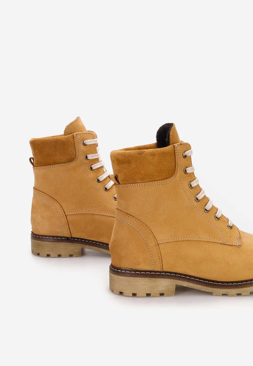 Bottines femme en cuir chameau Pantonia V2