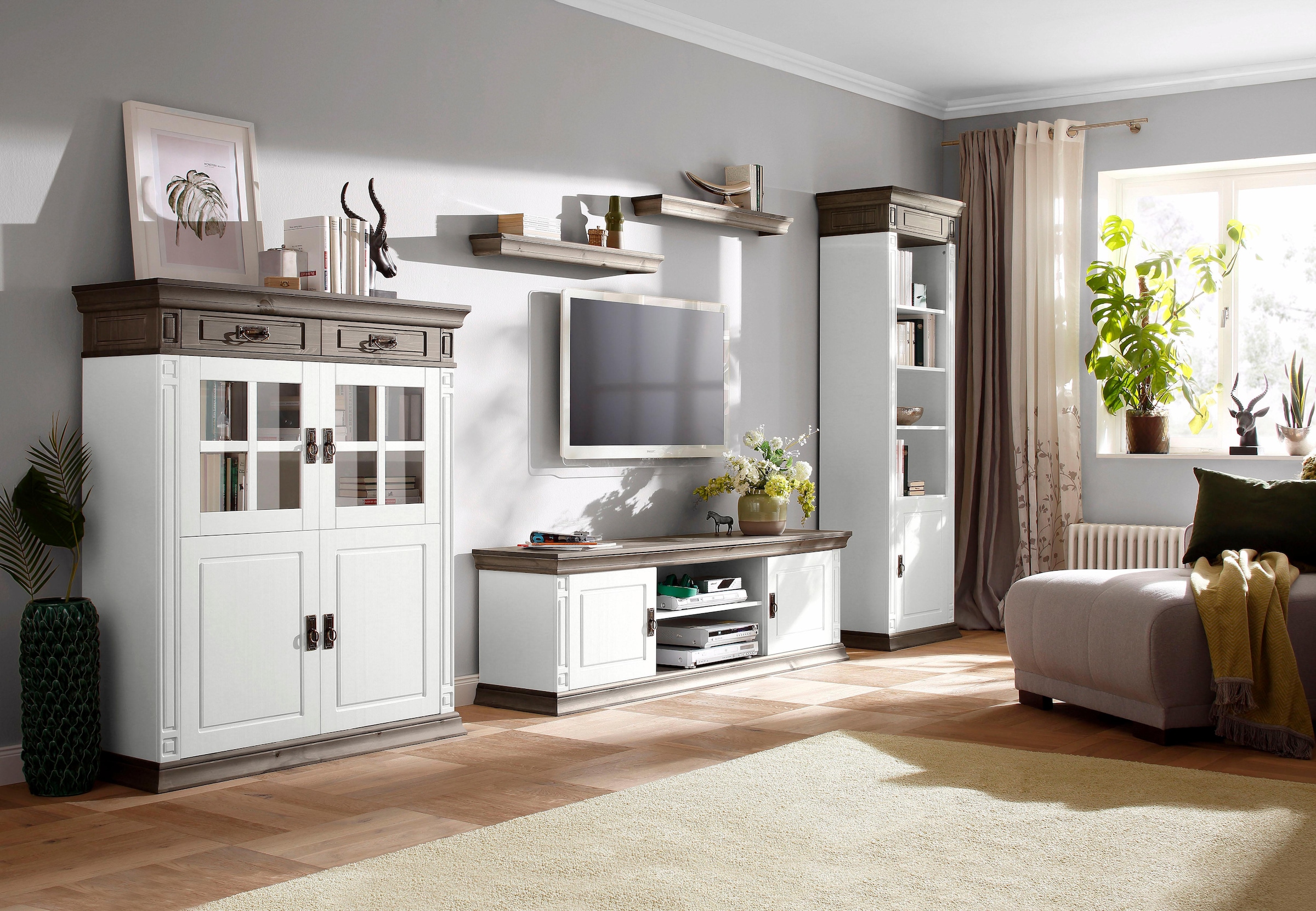 Home affaire Highboard »Vinales« Vitrine, Breite 112 cm