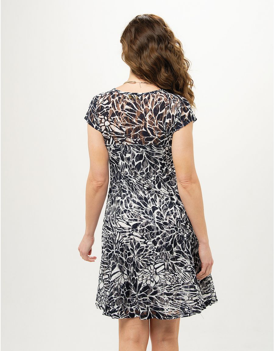 Robe imprimée dentelle