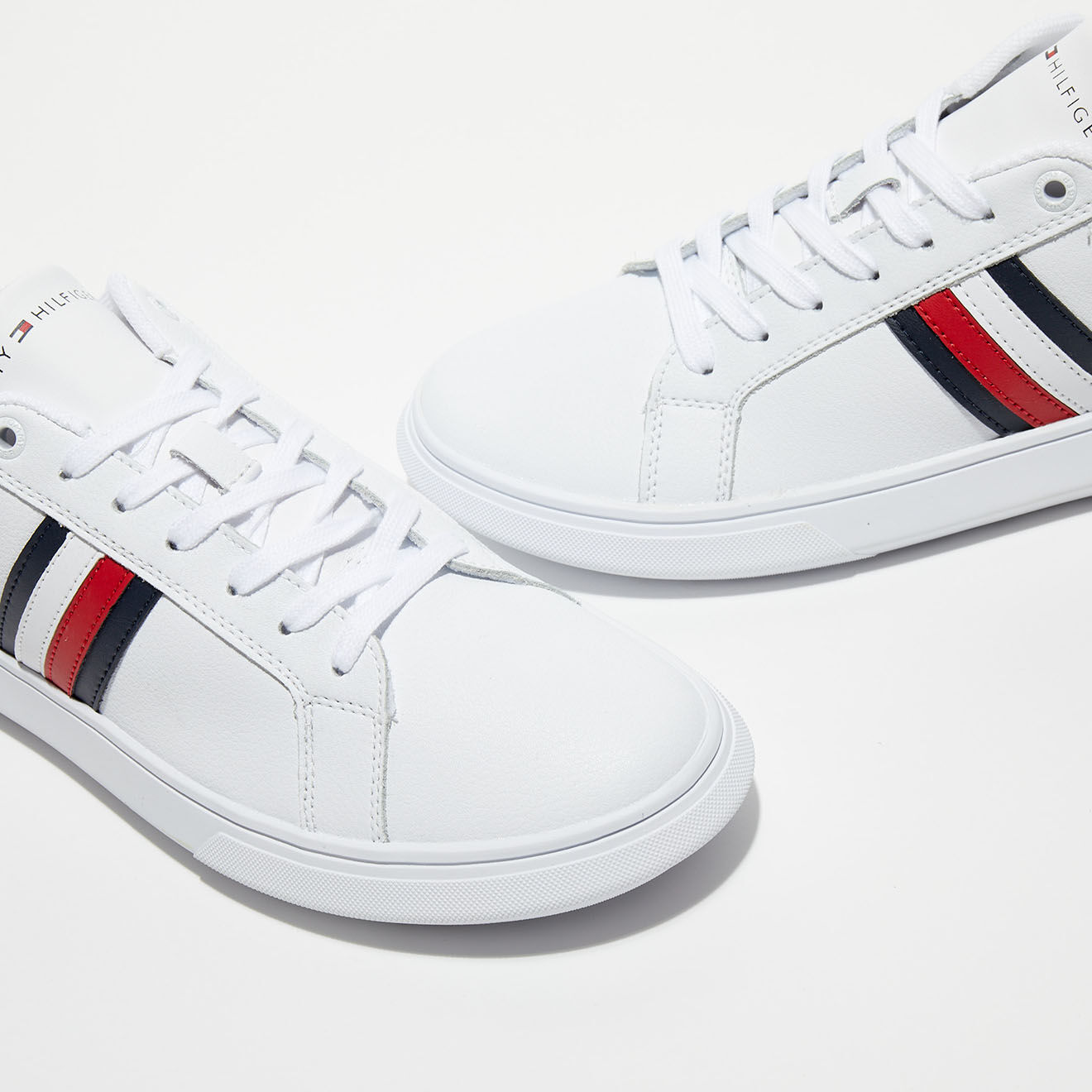 Tommy Hilfiger Baskets en Cuir Corporate Cupsole blanches