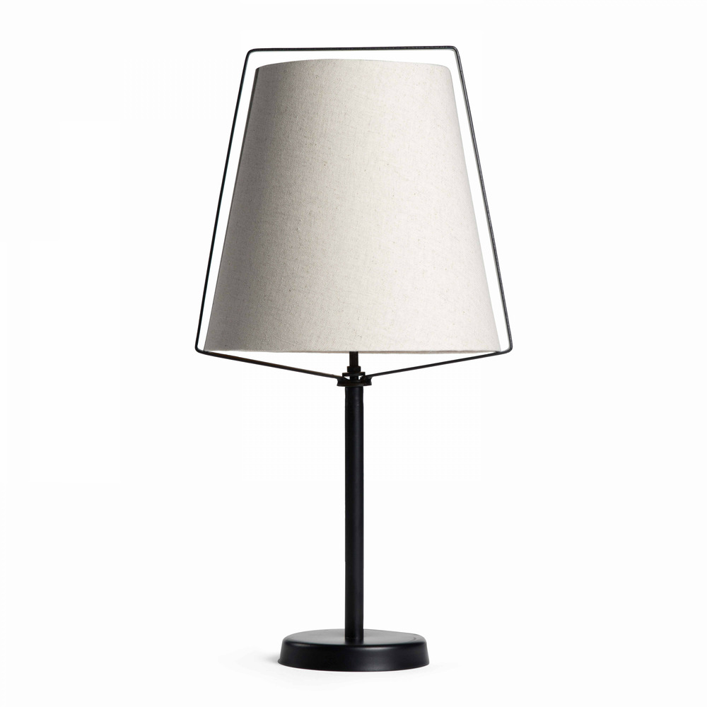 Lampe à poser design avec abat-jour en lin